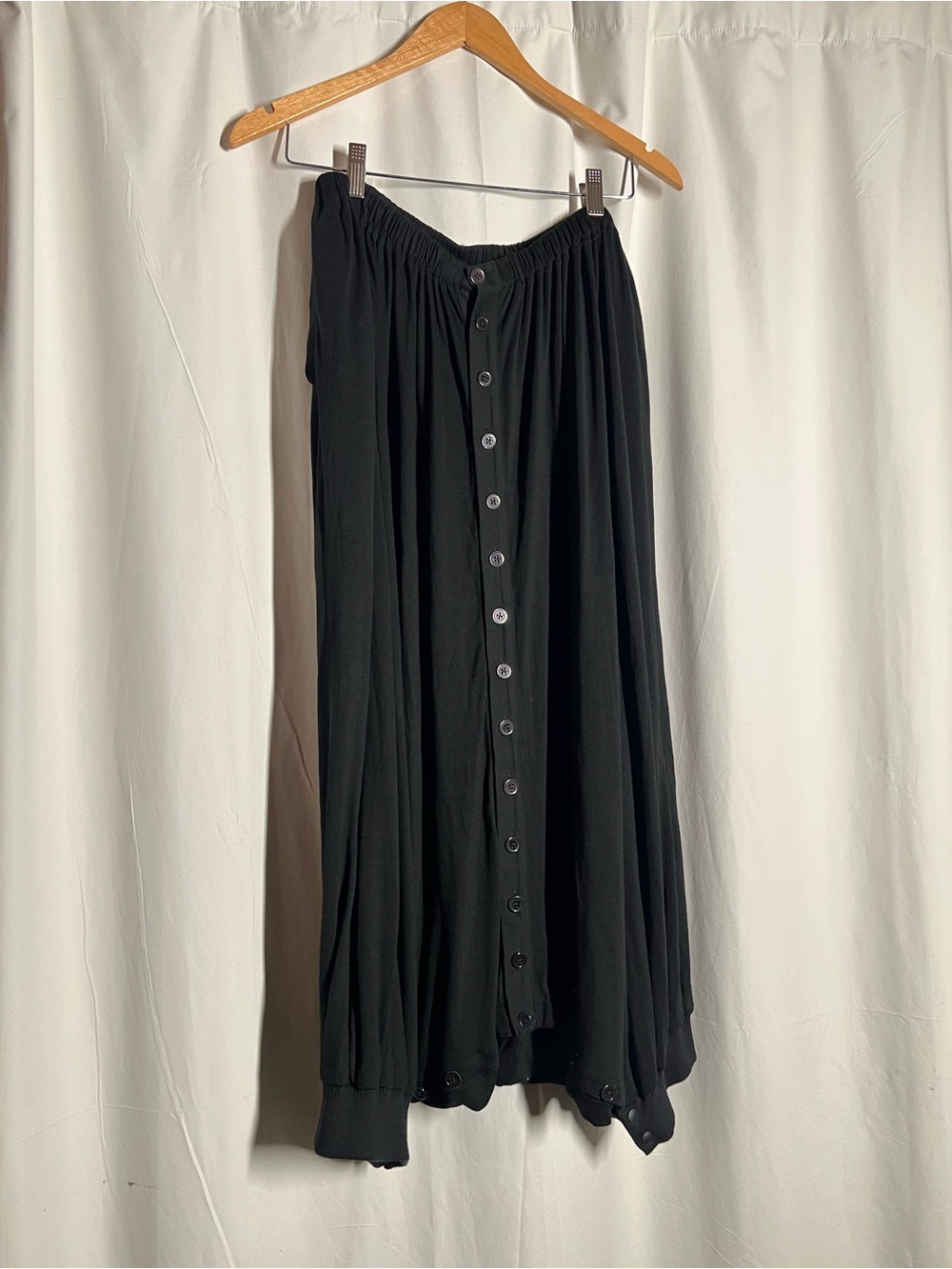 Y-3 Black Button-Front pants